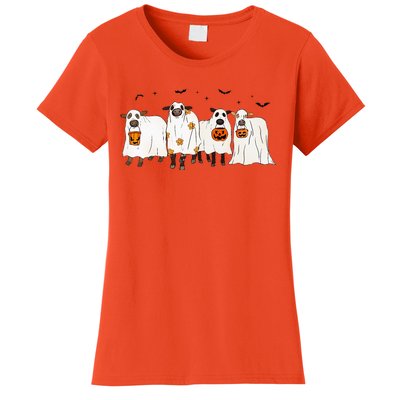 Funny S.H.E.E.P Ghost Cows Halloween Cute Women's T-Shirt