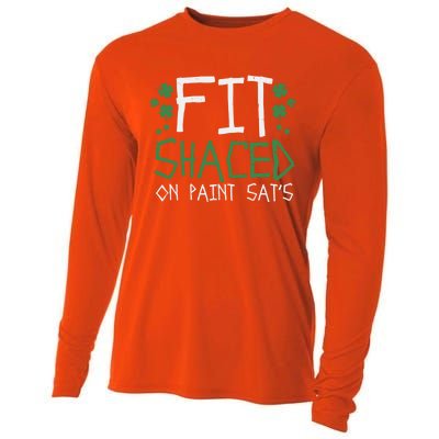 Fit Shaced Gift St Patricks Day Weed Marijuana Stoner Gift Cooling Performance Long Sleeve Crew