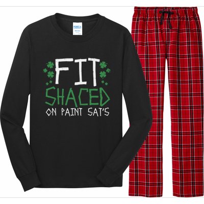 Fit Shaced Gift St Patricks Day Weed Marijuana Stoner Gift Long Sleeve Pajama Set