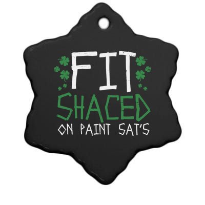 Fit Shaced Gift St Patricks Day Weed Marijuana Stoner Gift Ceramic Star Ornament