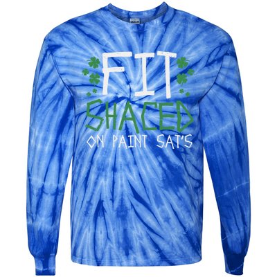 Fit Shaced Gift St Patricks Day Weed Marijuana Stoner Gift Tie-Dye Long Sleeve Shirt