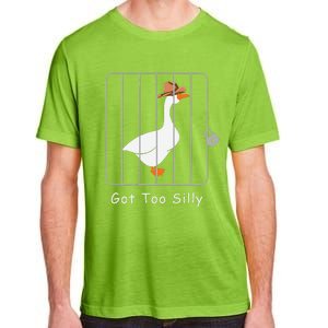 Funny Silly Goose Lover Mugshot Meme Got Too Silly Gift Adult ChromaSoft Performance T-Shirt