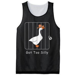 Funny Silly Goose Lover Mugshot Meme Got Too Silly Gift Mesh Reversible Basketball Jersey Tank