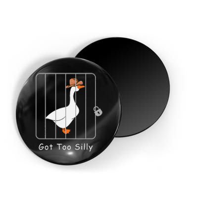 Funny Silly Goose Lover Mugshot Meme Got Too Silly Gift Magnet