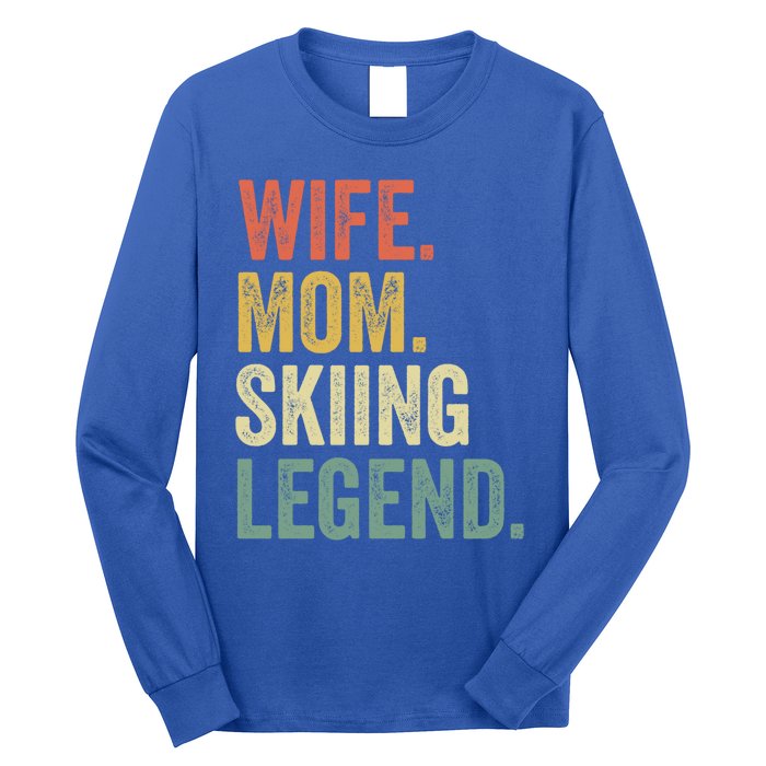 Funny Ski Great Gift Funny Gift Mom Vintage Skiing Great Gift Long Sleeve Shirt