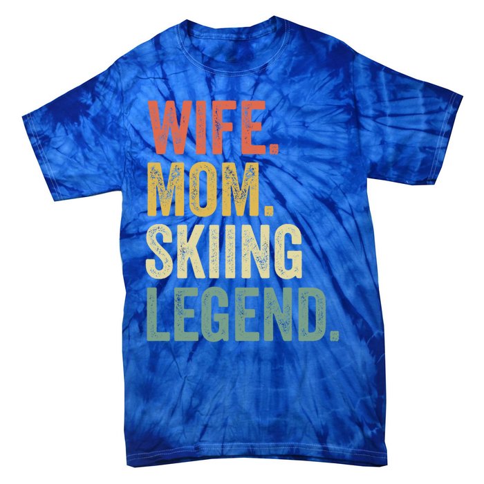 Funny Ski Great Gift Funny Gift Mom Vintage Skiing Great Gift Tie-Dye T-Shirt