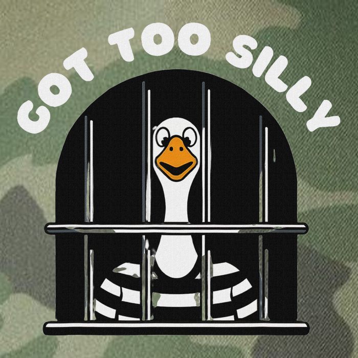 Funny Silly Goose Got Too Silly Goose In Jail Net Trapped Legacy Tie Dye Trucker Hat