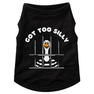 Funny Silly Goose Got Too Silly Goose In Jail Net Trapped Doggie Tank
