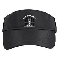 Funny Silly Goose Got Too Silly Goose In Jail Net Trapped Adult Drive Performance Visor