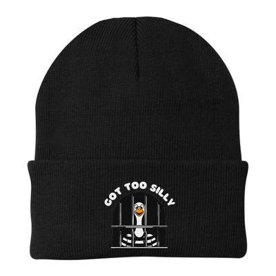 Funny Silly Goose Got Too Silly Goose In Jail Net Trapped Beanie