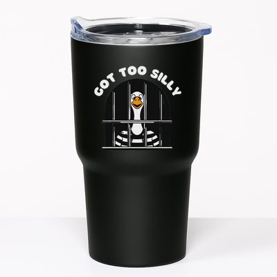 Funny Silly Goose Got Too Silly Goose In Jail Net Trapped Tumbler