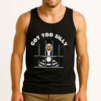 Funny Silly Goose Got Too Silly Goose In Jail Net Trapped Tank Top