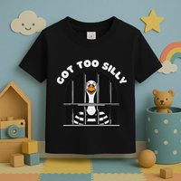 Funny Silly Goose Got Too Silly Goose In Jail Net Trapped Toddler T-Shirt