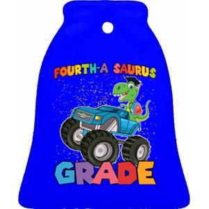 FourthA Saurus Grade 4Th Grade Gift Ceramic Bell Ornament