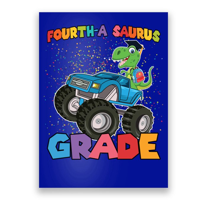 FourthA Saurus Grade 4Th Grade Gift Poster