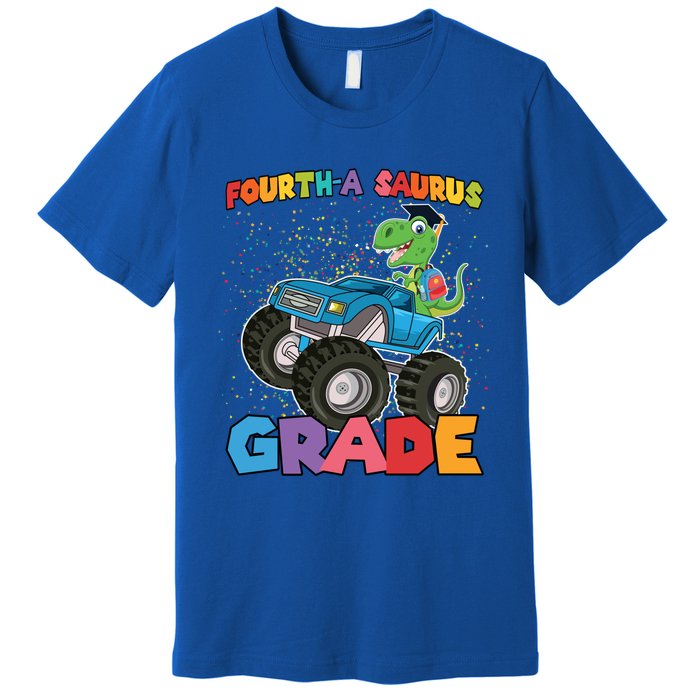 FourthA Saurus Grade 4Th Grade Gift Premium T-Shirt