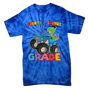 FourthA Saurus Grade 4Th Grade Gift Tie-Dye T-Shirt