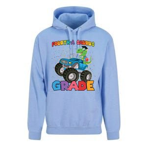 FourthA Saurus Grade 4Th Grade Gift Unisex Surf Hoodie