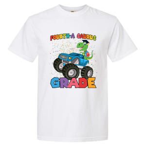 FourthA Saurus Grade 4Th Grade Gift Garment-Dyed Heavyweight T-Shirt