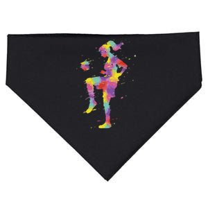 Funny Soccer Girl Gift USA-Made Doggie Bandana