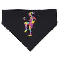 Funny Soccer Girl Gift USA-Made Doggie Bandana