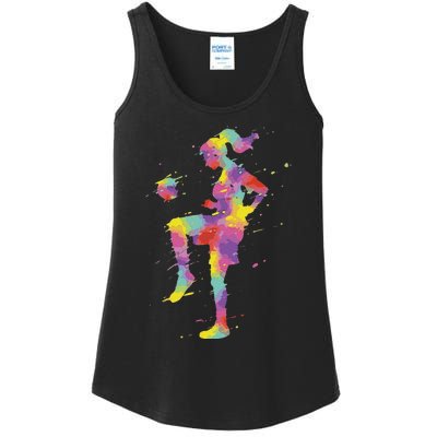 Funny Soccer Girl Gift Ladies Essential Tank