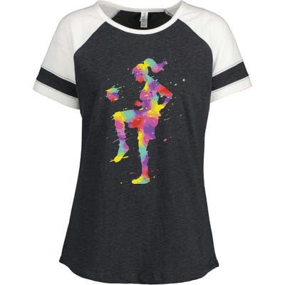 Funny Soccer Girl Gift Enza Ladies Jersey Colorblock Tee