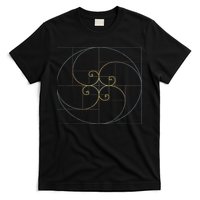 Fibonacci Spiral Golden Ratio Geometry Architecture T-Shirt