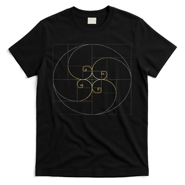 Fibonacci Spiral Golden Ratio Geometry Architecture T-Shirt
