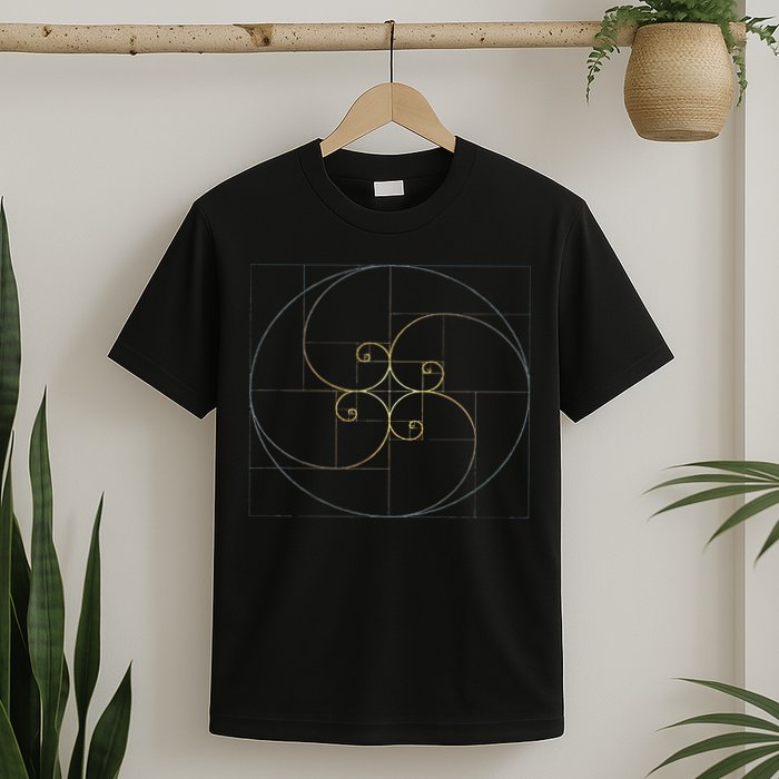 Fibonacci Spiral Golden Ratio Geometry Architecture T-Shirt