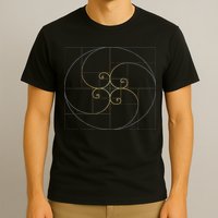 Fibonacci Spiral Golden Ratio Geometry Architecture T-Shirt