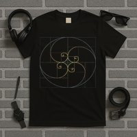 Fibonacci Spiral Golden Ratio Geometry Architecture T-Shirt