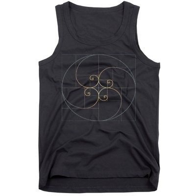 Fibonacci Spiral Golden Ratio Geometry Architecture Tank Top