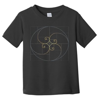 Fibonacci Spiral Golden Ratio Geometry Architecture Toddler T-Shirt