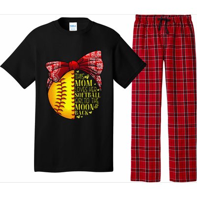 Funny Softball Gift Mom Women Pitcher Catchers Lovers Pajama Set