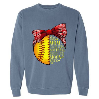 Funny Softball Gift Mom Women Pitcher Catchers Lovers Garment-Dyed Sweatshirt