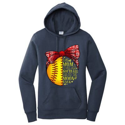 Funny Softball Gift Mom Women Pitcher Catchers Lovers Women's Pullover Hoodie