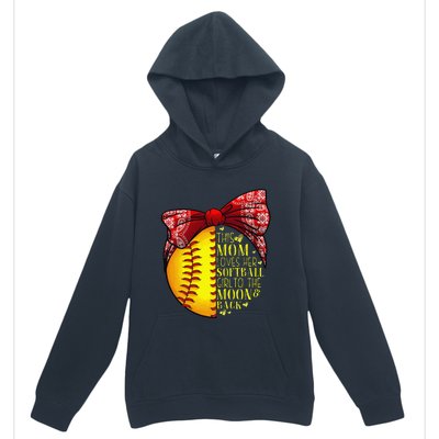 Funny Softball Gift Mom Women Pitcher Catchers Lovers Urban Pullover Hoodie