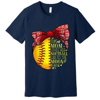 Funny Softball Gift Mom Women Pitcher Catchers Lovers Premium T-Shirt