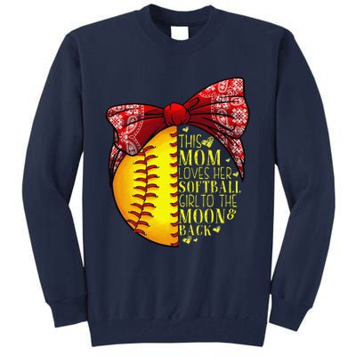 Funny Softball Gift Mom Women Pitcher Catchers Lovers Tall Sweatshirt