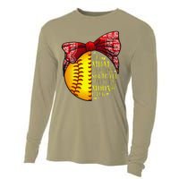 Funny Softball Gift Mom Women Pitcher Catchers Lovers Cooling Performance Long Sleeve Crew