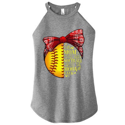 Funny Softball Gift Mom Women Pitcher Catchers Lovers Women's Perfect Tri Rocker Tank