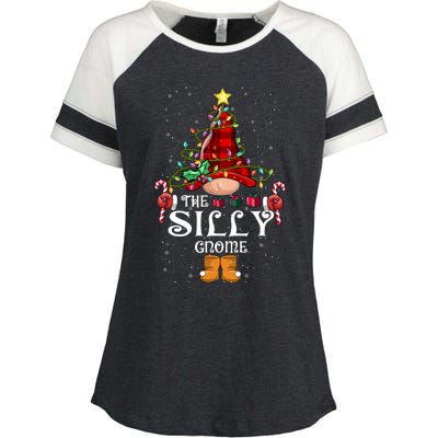 Funny Silly Gnome Christmas Gnome Matching Family Group Gift Enza Ladies Jersey Colorblock Tee