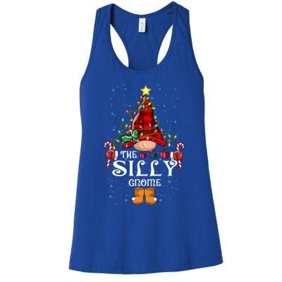 Funny Silly Gnome Christmas Gnome Matching Family Group Gift Women's Racerback Tank