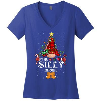 Funny Silly Gnome Christmas Gnome Matching Family Group Gift Women's V-Neck T-Shirt