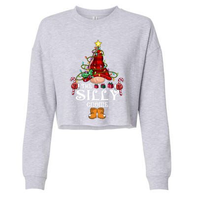 Funny Silly Gnome Christmas Gnome Matching Family Group Gift Cropped Pullover Crew