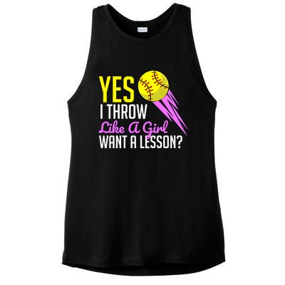 Funny Softball Game Player Sports Lover Gift Funny Gift Ladies PosiCharge Tri-Blend Wicking Tank