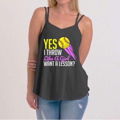 Funny Softball Game Player Sports Lover Gift Funny Gift Women's Strappy Tank