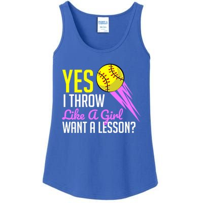 Funny Softball Game Player Sports Lover Gift Funny Gift Ladies Essential Tank