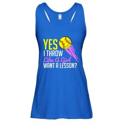 Funny Softball Game Player Sports Lover Gift Funny Gift Ladies Essential Flowy Tank